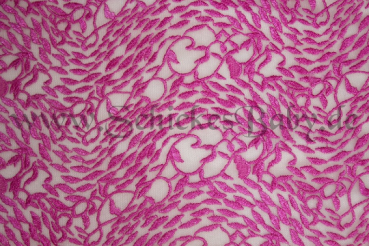 Netzstoff -  Mesh-Stickerei Pink